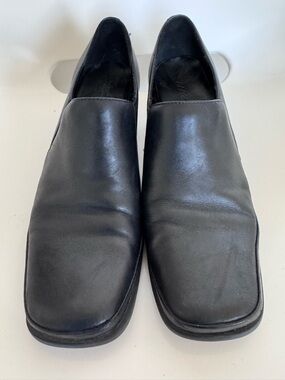 Aerosoles Black Leather Block Heel Loafers Comfort Pumps Women’s Size 7